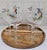 Mid-Century Modern Vintage Ned Smith Waterfowl Series 22k Gold Rim Crinkle Wine Glasses Set of 6 For Sale - Image 3 of 14