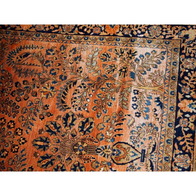 1920s, Handmade Antique Persian Sarouk Rug 4' X 6.4' For Sale - Image 4 of 7