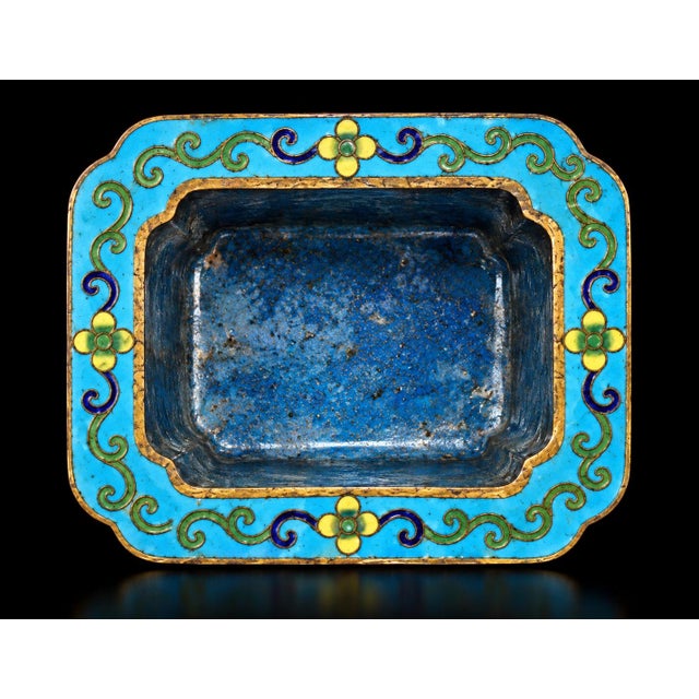 Chinese Antique Cloisonne Censer Brass Incense Burner Turquoise Enamel For Sale In Los Angeles - Image 6 of 13