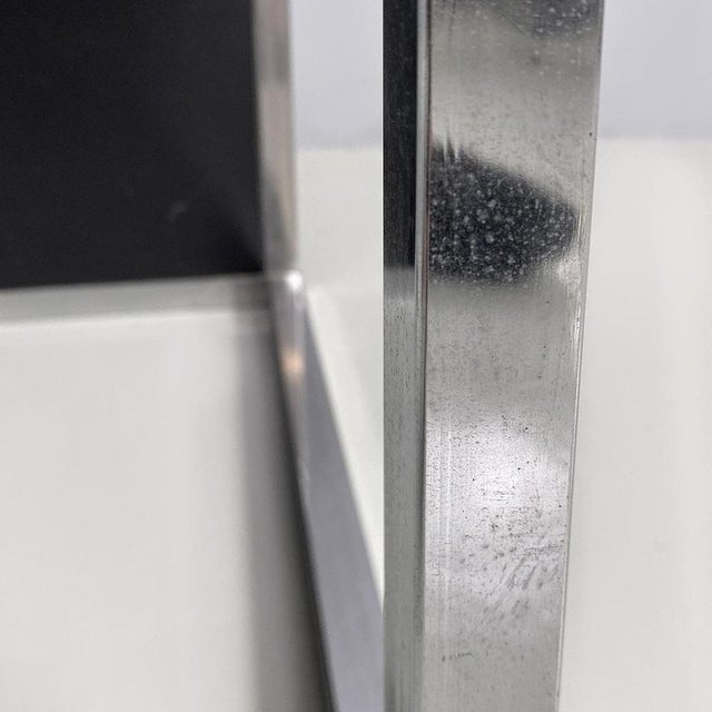 Italian Modern Chromed Steel, Wood and Glass Table, 1990s For Sale - Image 16 of 18