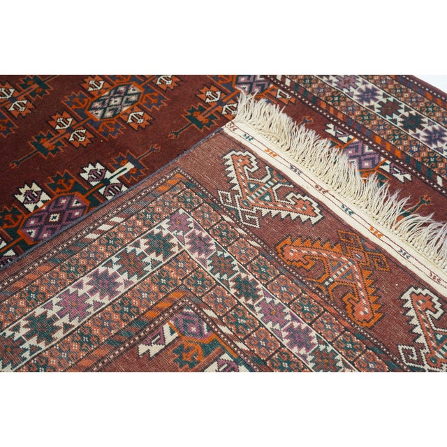 Late 19th Century Antique Turkmen Rug 4'4'' X 6'2'' For Sale - Image 10 of 11