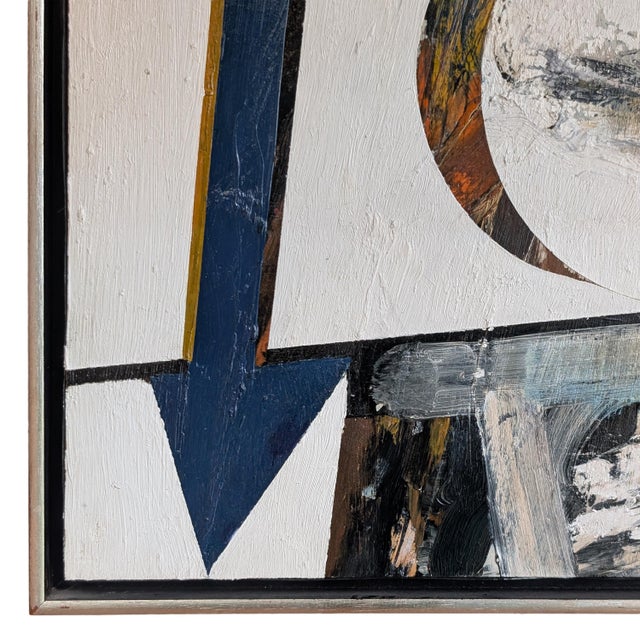 Textile 1960s American Modernist Abstract Expressionist "Hard Edged" Oil on Canvas Painting by Budd Hopkins For Sale - Image 7 of 10