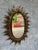 Metal Spanish Oval Gilt Metal Sunburst Mirror With Alternating Leaves For Sale - Image 7 of 13