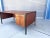 Brown 1960s Mid Century Walnut and Metal Executive Desk Styled After Knoll For Sale - Image 8 of 12