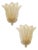 Venetian Transparent Graniglia Leaf Murano Glass Wall Sconces by Simoeng, Set of 2 For Sale