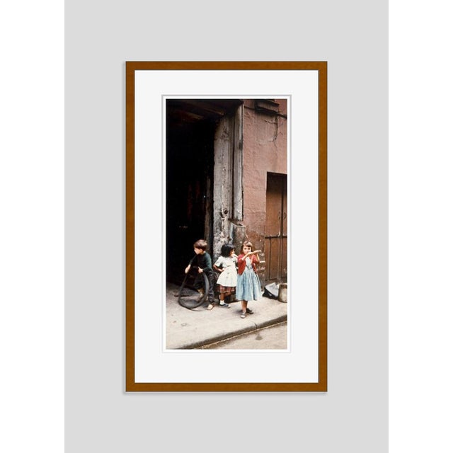 Modern Children Playing in Paris 1950s by Peter Cornelius Framed C-Print Photograph For Sale - Image 3 of 3