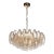 Modernist Hand-Blown Murano Smoked Glass Polyhedral Chandelier in Brass Fittings For Sale