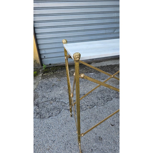 Empire Style Brass Console Table, 1970s For Sale - Image 4 of 6