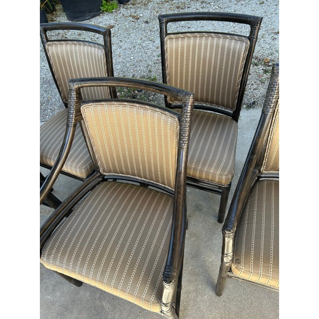 Wood McGuire Bamboo Dining Chair Set of Six For Sale - Image 7 of 11