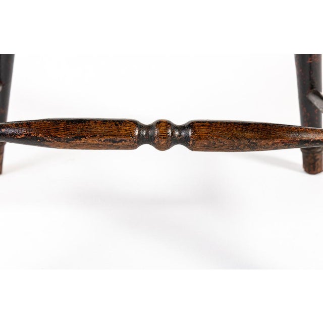 Antique English Ash Comb Back Windsor Chair For Sale - Image 4 of 14