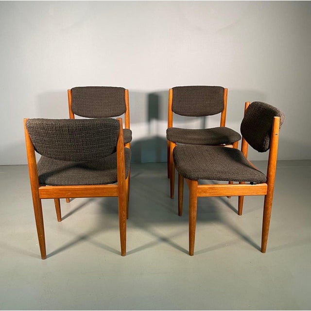 Mid-Century Modern Dining Chairs by Finn Juhl for France & Søn, 1960s, Set of 4 For Sale - Image 3 of 15