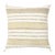 Modern Wool and Cotton Pillow With Striped Pattern in Beige For Sale