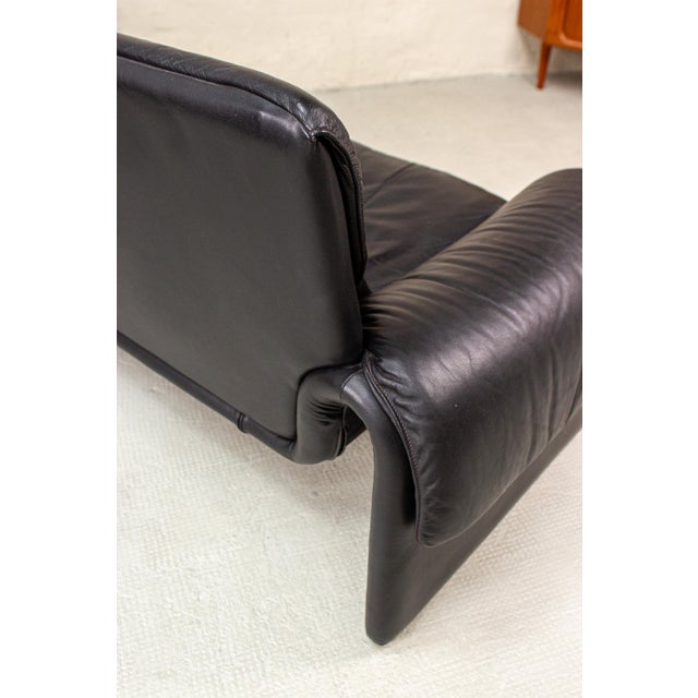 Black Vintage 2011 Sofa Two-Seater Couch in Leather from, de Sede, 1983 For Sale - Image 8 of 16