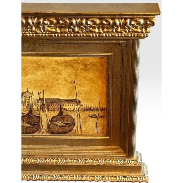 Traditional Exceptional Original Ink on Plaster Venezia Island of San Giorgio by the Twins Bugagiar For Sale - Image 3 of 12
