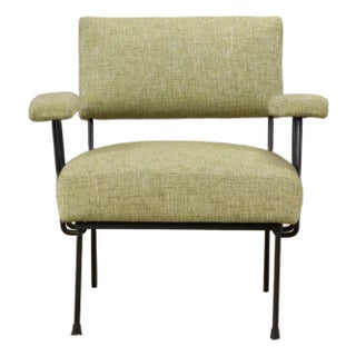 Dan Johnson Pacific Iron Attributed Armchair, Mid Century Modern Lounge Chair, Sculptural Iron Frame Chair, Circa 1950s For Sale