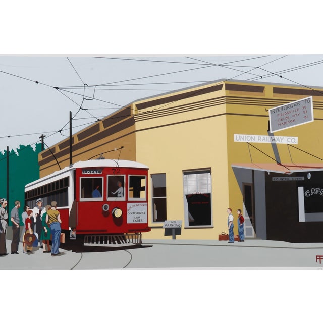 1970’s Limited Edition Serigraph “Fieldsville Trolley” by Armond Fields For Sale In Tampa - Image 6 of 10