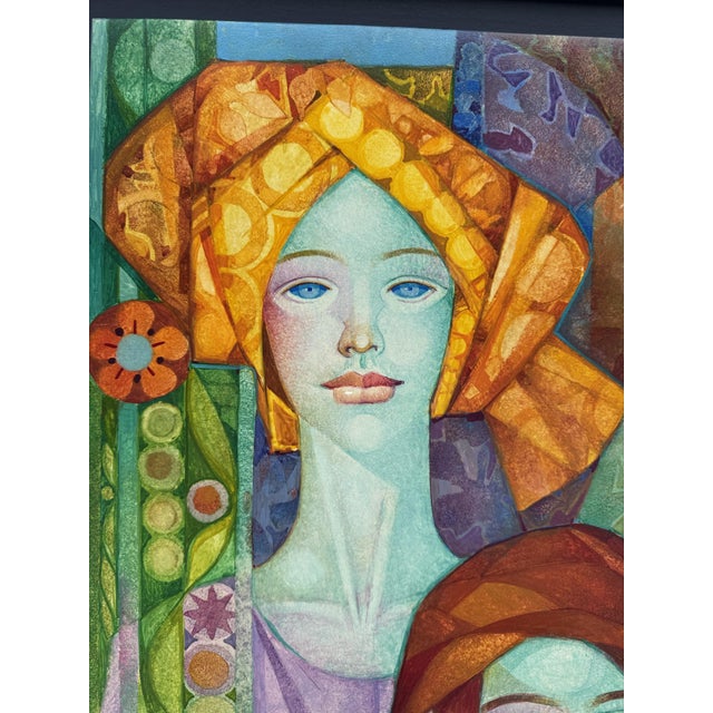 1970s Gabriel Portolés Ascaso, The Four Seasons, 1970s, Tempera Painting For Sale - Image 5 of 7