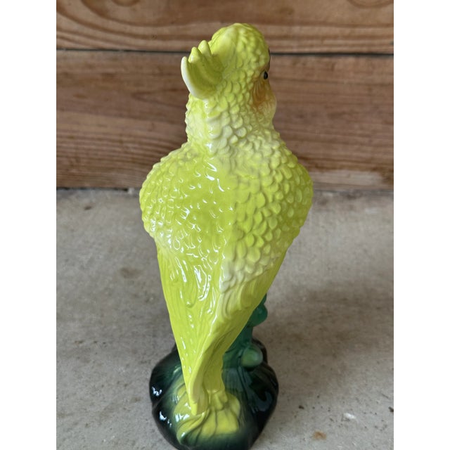 Maddux of California Vintage Coastal Tropical Cockatoo California Pottery Figurine For Sale - Image 4 of 10