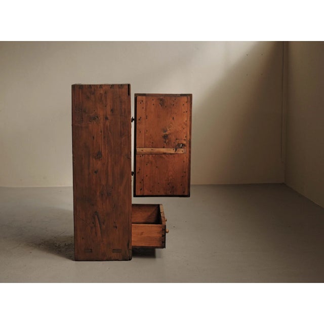 Antique Alpine Folk Art Cabinet in Pine, 1800s For Sale - Image 16 of 18