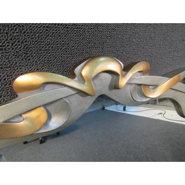 1970s Vintage Modern Decorative Wooden Mirror For Sale In New York - Image 6 of 8