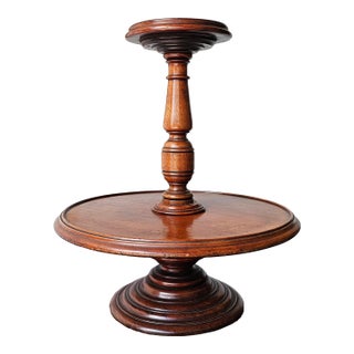 Early 20th Century George III Style Mahogany Two-Tier Table Top Dumbwaiter For Sale