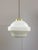 Mid-Century Modern Mid-Century Italian Opaline and Brass Pendant Lamp For Sale - Image 3 of 18