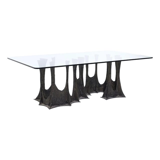Paul Evans for Directional Pe-102 Mid Century Stalagmite Bronze Dining Table For Sale