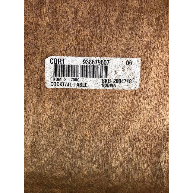 Wood Cort Furniture Godiva Cocktail Coffee Table With Storage Drawer For Sale - Image 7 of 9