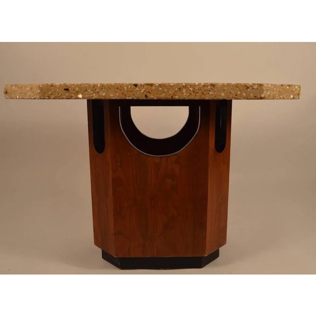 Mid-Century Modern Octagonal Terrazzo Top Harvey Probber Style Table For Sale - Image 3 of 6