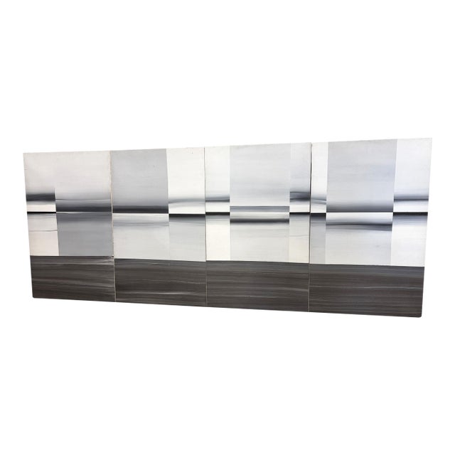 Nicole Mouracade Nim Abstract Acrylic on Canvas Set of 4 Panels For Sale