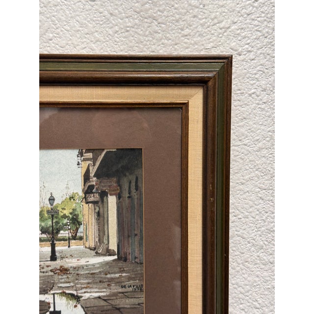 Paul De La Fille New Orleans Watercolor Painting, Framed For Sale - Image 11 of 12
