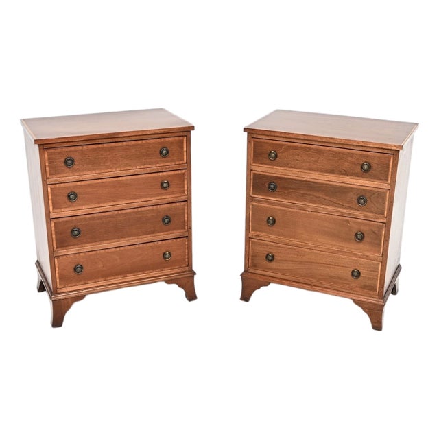 Vintage Georgian Chests of Drawers, 1930, Set of 2 For Sale