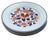 This stunning set of four vintage plates by Fitz and Floyd, dated 1975 (MCMLXXV) features a vibrant, stylized floral motif...