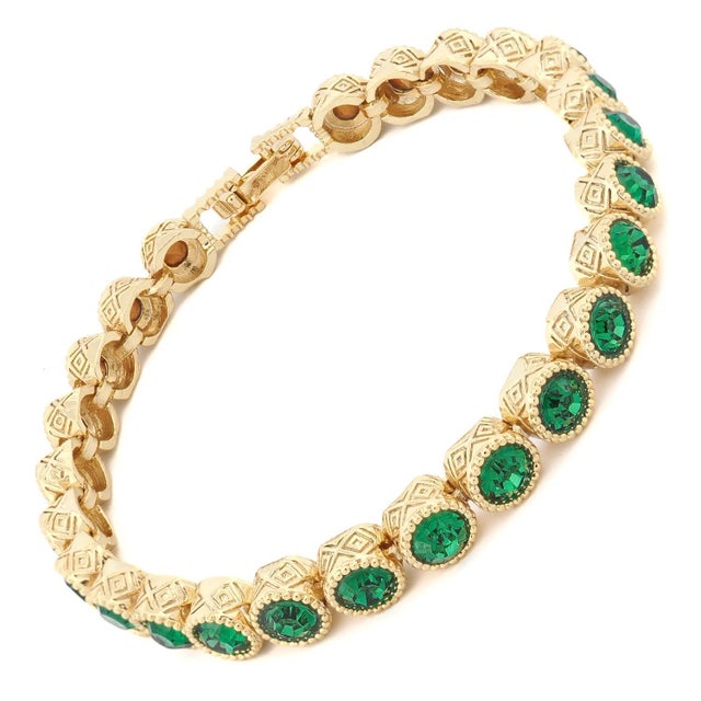 Emerald Tennis Mystic Bracelet For Sale - Image 9 of 10