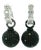 Convertible 5 Carat Black and White Diamond 18k Gold Ball Earrings, Pair For Sale