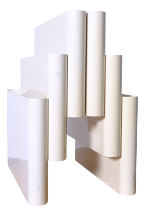 White Model 4675 Magazine Rack with 6 Compartments by Giotto Stoppino for Kartell, 1970s