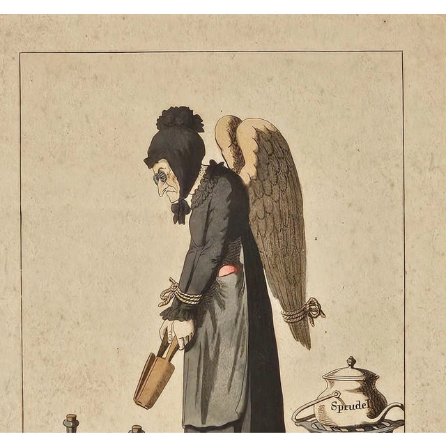 Traditional Framed Early 19th Century German Political Cartoon "The Free Press" For Sale - Image 3 of 4