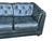 Wood Vintage Dark Green Leather English Club Sofa With Tufted Back & Rich Patina For Sale - Image 7 of 10