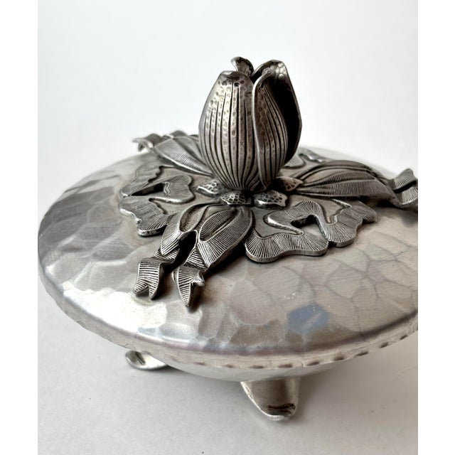 1950s Rodney Kent Hand Wrought Creations Hammered Aluminum Footed Tulip ...