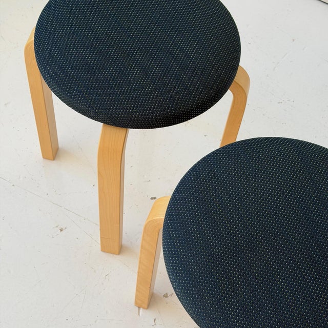 Artek Stool E60 by Alvar Aalto for Artek For Sale - Image 4 of 5