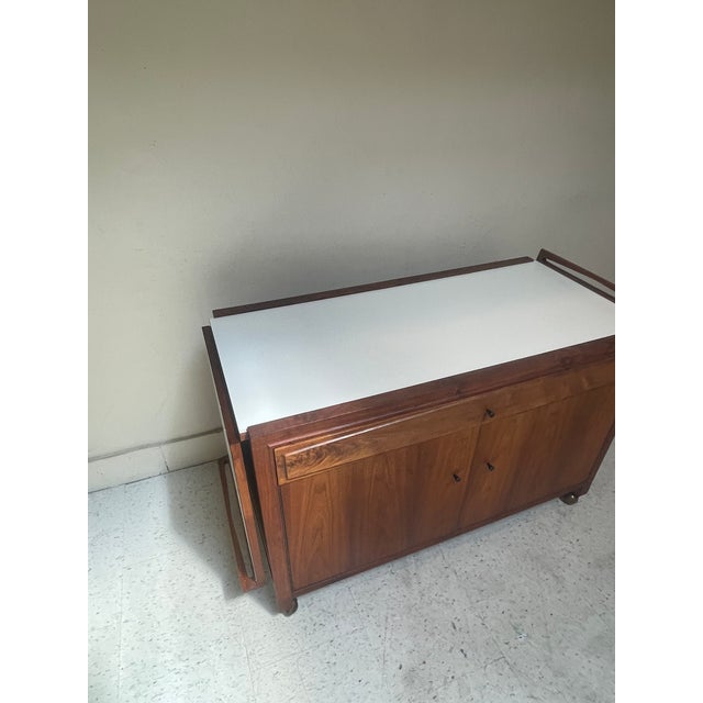 Vintage Expandable Bar Cart II Serving Cart Designed John Kapel for Glen of Ca For Sale - Image 9 of 13