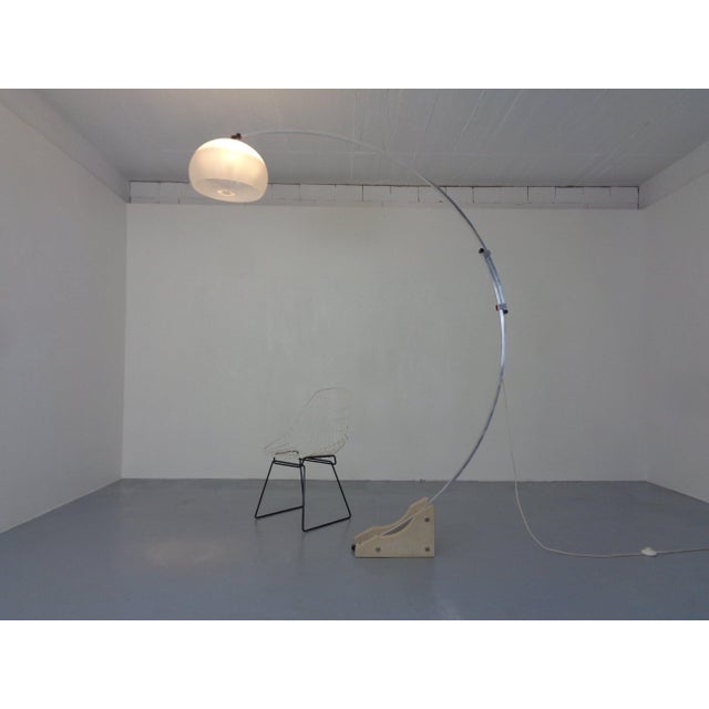 Large Arc Floor Lamp from Guzzini, Italy, 1970s For Sale - Image 6 of 18