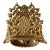 Fine quality early 1920's antique English desk-top letter rack in gold gilt finish. This handsome footed, pierced letter...