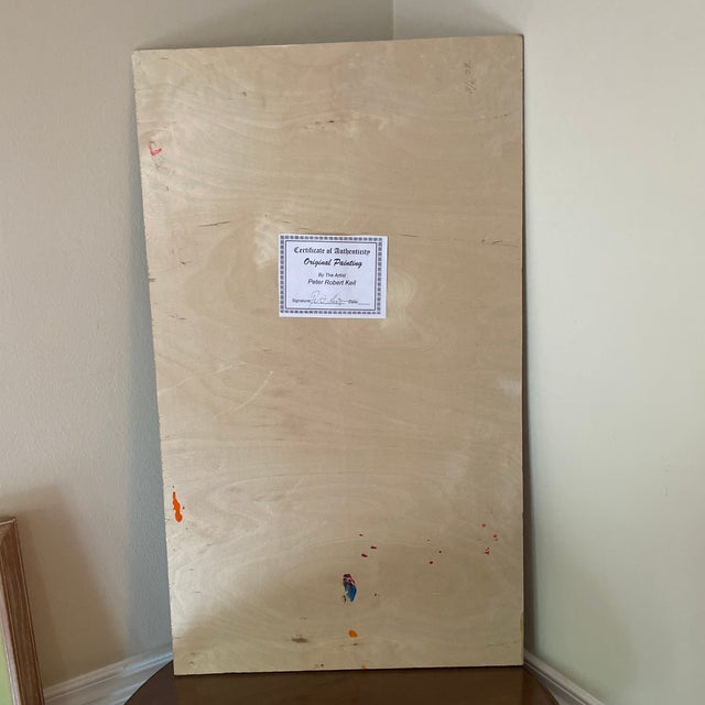 Wood Vintage Abstract Portraiture; Original Artwork by Peter Robert Keil For Sale - Image 7 of 7