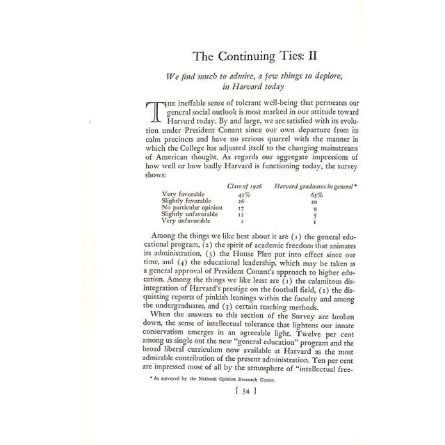 White "The Life and Opinions of a College Class: Harvard 1926" 1951 For Sale - Image 8 of 8