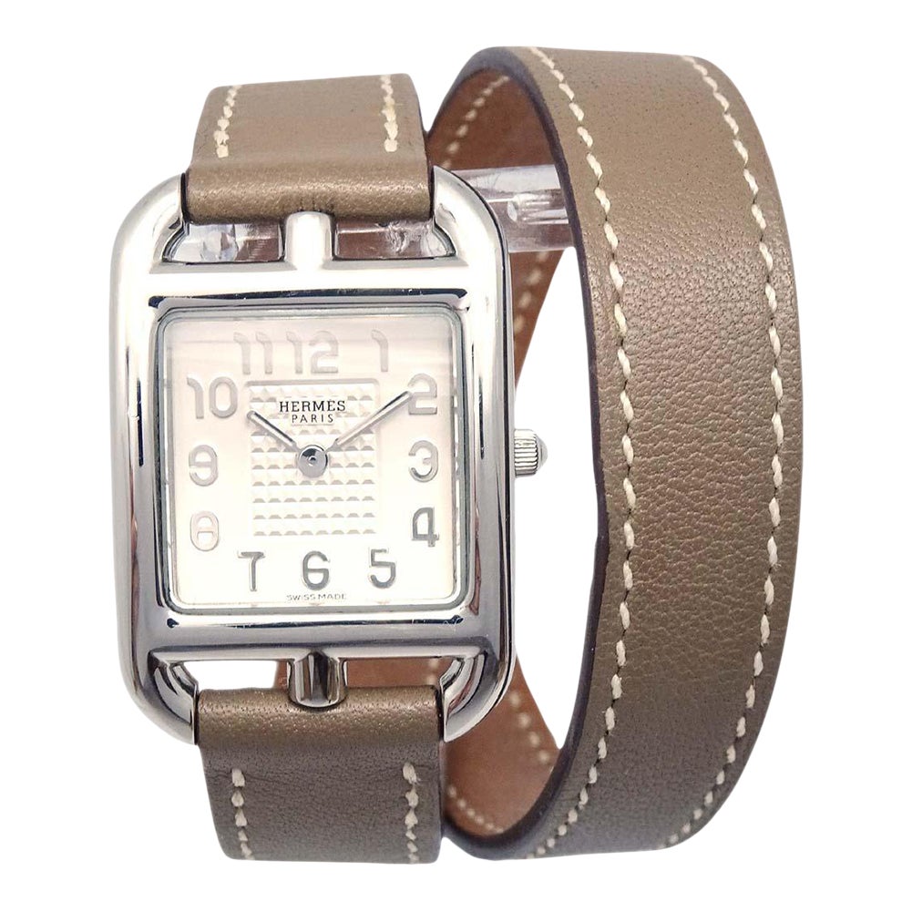 Hermes Cape Cod Double Tour Cc1.210 Quartz Watch Ss Etoupe Swift 112196 ...