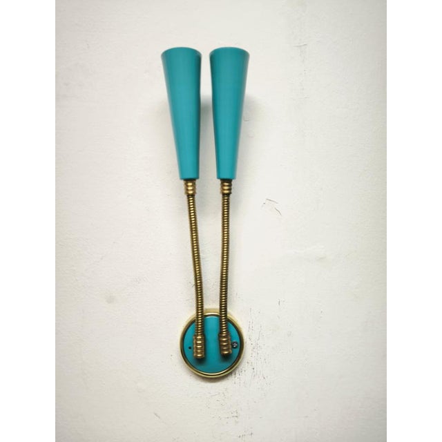 Sputnik Wall Light with Adjustable Brass Arms, 1960s For Sale - Image 10 of 10
