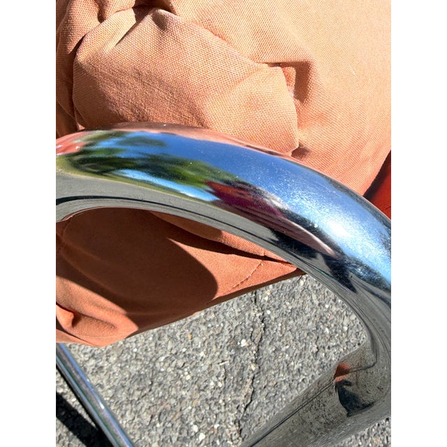 1970s Unarco Chrome Sling Chair Pair For Sale In New York - Image 6 of 8