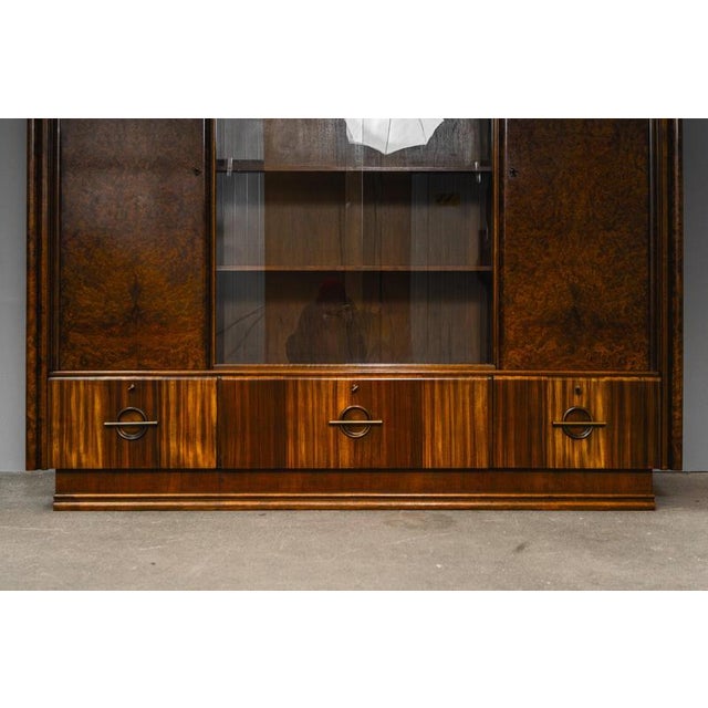 Brown Art Deco Display Bookcase For Sale - Image 8 of 18