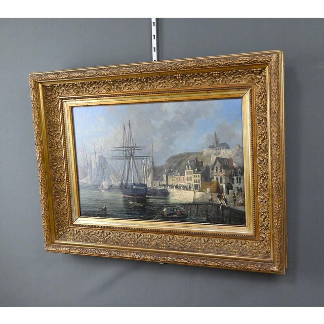 Jules d'Evry, Quay in Light, Oil on Panel, Mid-19th Century For Sale - Image 5 of 14